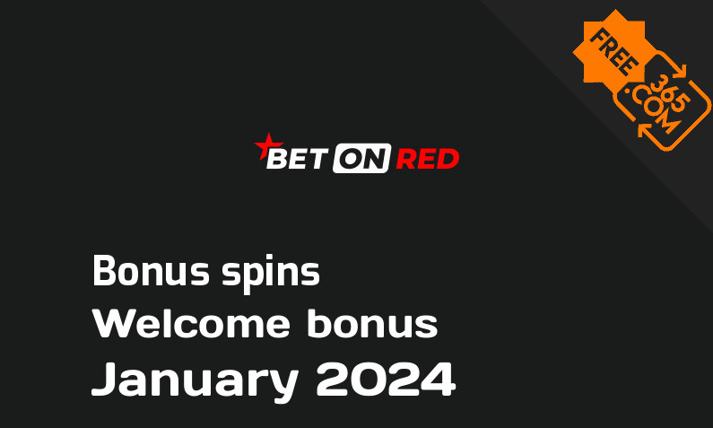 Bonus spins from BetOnRed January 2024, 250 extra spins