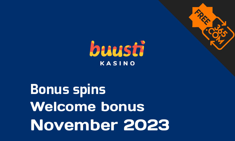 Bonus spins from Buusti November 2023, 200 bonusspins