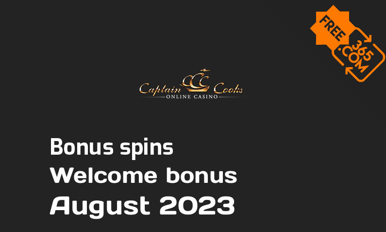 Bonus spins from Captain Cooks Casino August 2023, 100 extra spins