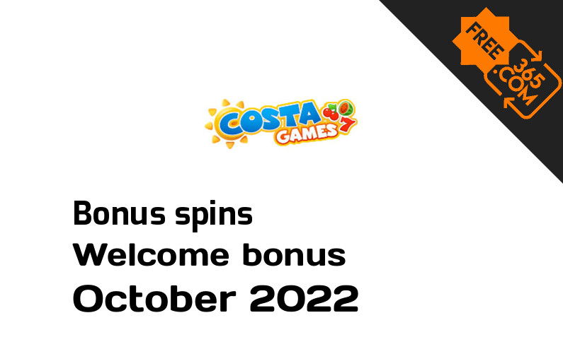 Bonus spins from Costa Games October 2022, 100 extra bonus spins