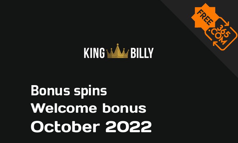 Bonus spins from King Billy Casino October 2022, 250 spins
