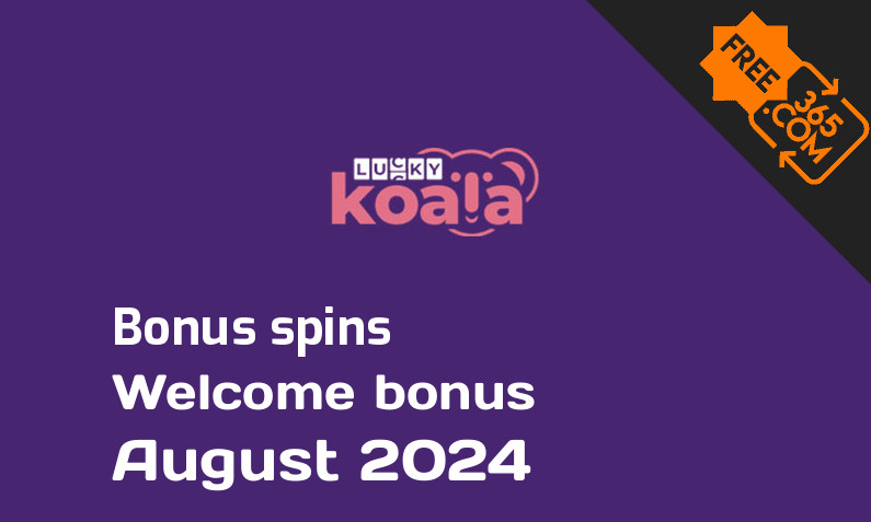 Bonus spins from LuckyKoala August 2024, 125 extra spins