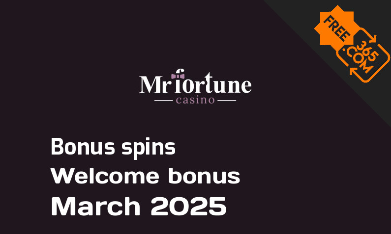 Bonus spins from MrFortune, 180 bonus spins