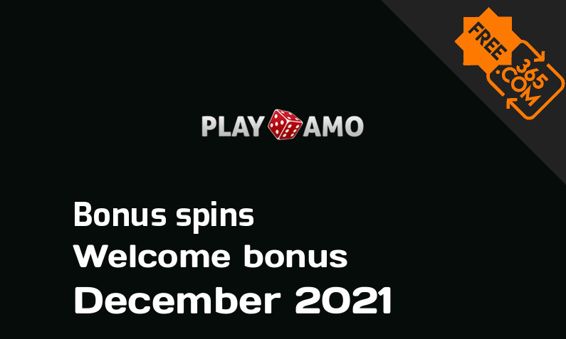 Bonus spins from Play Amo Casino December 2021, 100 extra bonus spins