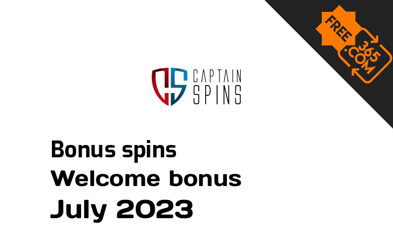 Captain Spins bonusspins July 2023, 260 bonus spins