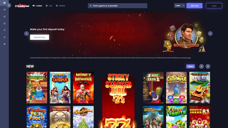 21luckybet lobby screenshot