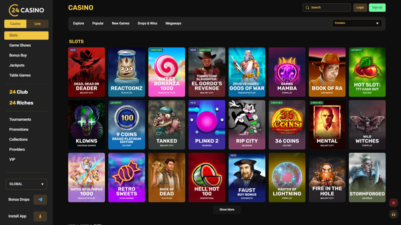 24casino slots screenshot