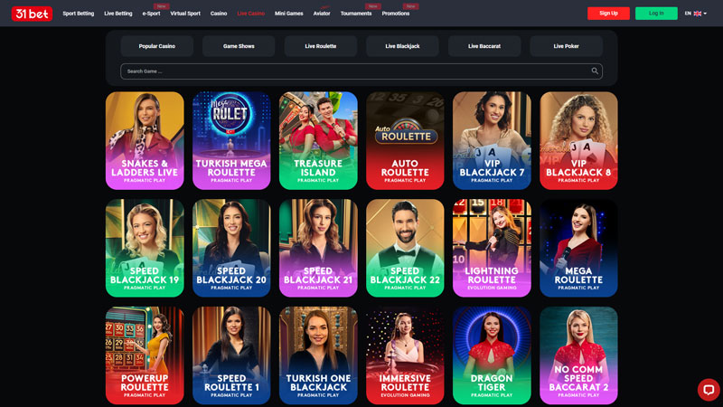 31bet live screenshot