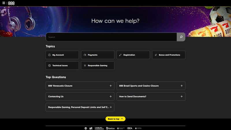 Thumbnail 888sport support