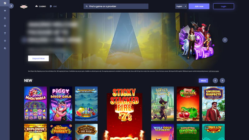 aceluckycasino lobby screenshot