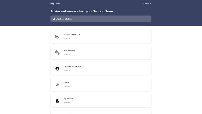 aceluckycasino support screenshot