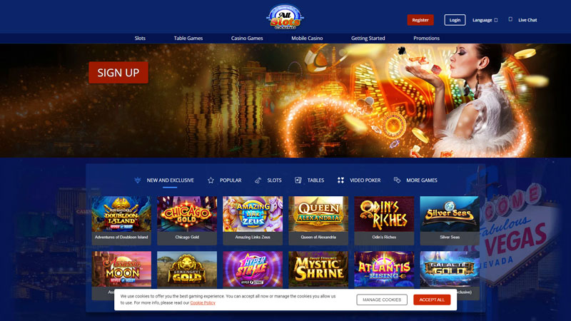 all-slots-casino lobby screenshot