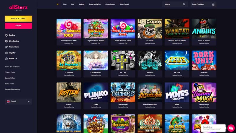 allstarzcasino slots screenshot