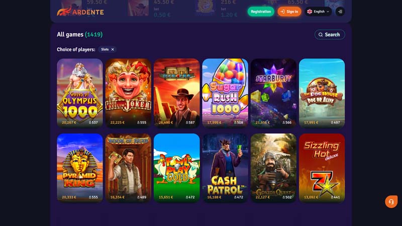ardente slots screenshot