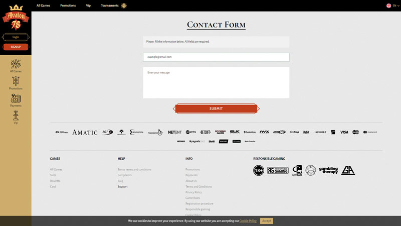 Thumbnail avalon78 support