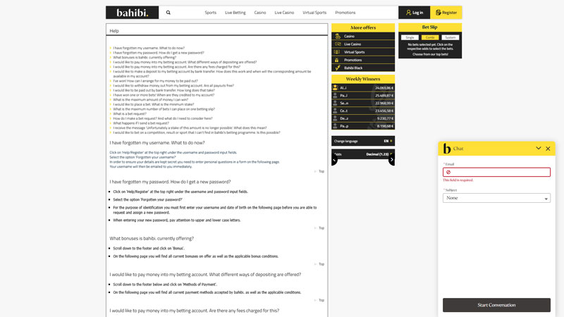 bahibi support screenshot