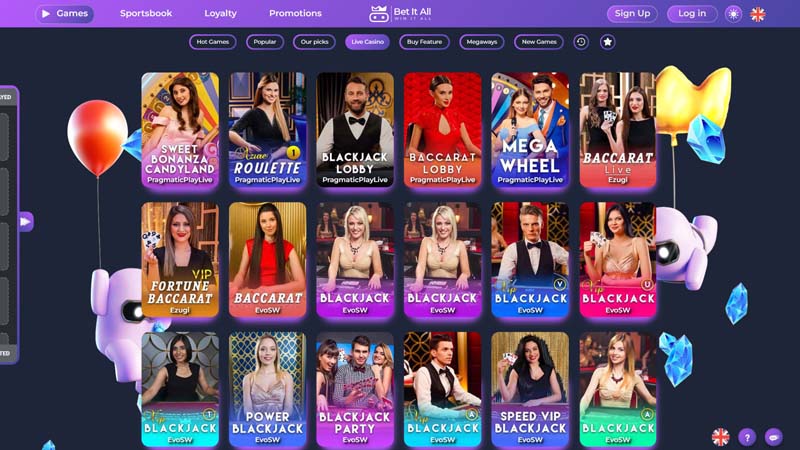 bet-it-all-casino live screenshot