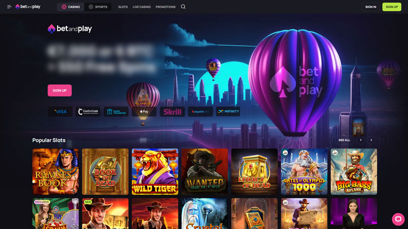 betandplay lobby screenshot