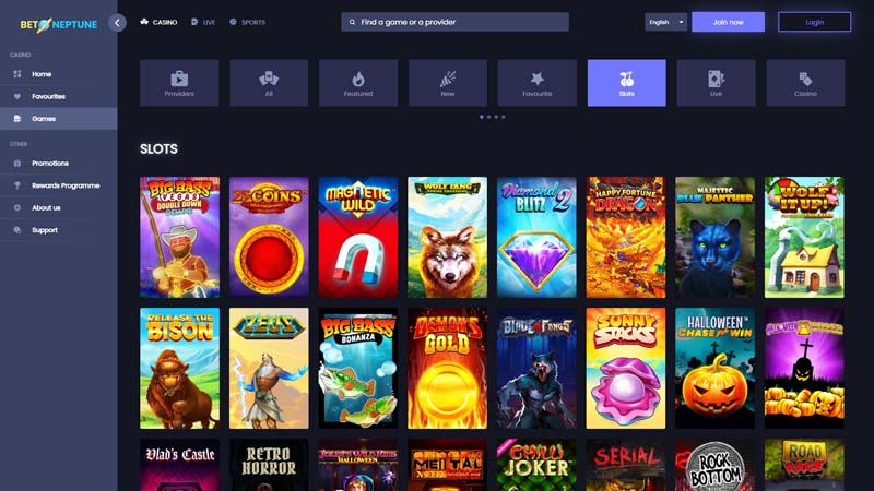 betneptune slots screenshot