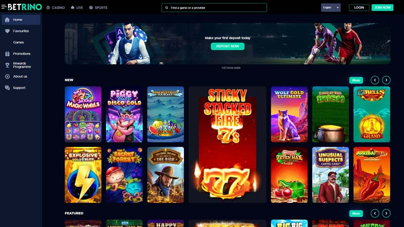 betrino lobby screenshot