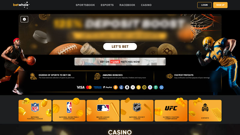 betwhale lobby screenshot