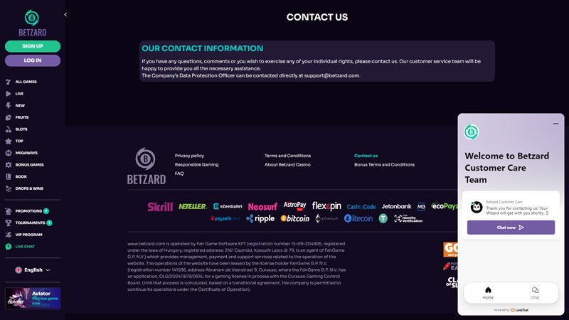 Thumbnail betzard support