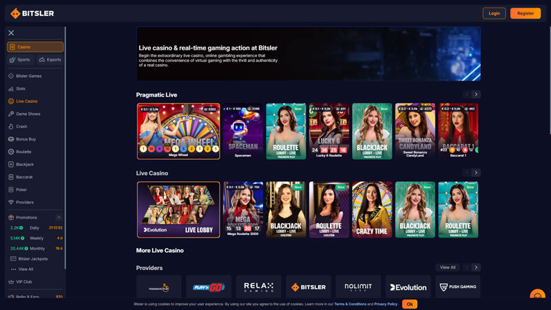 bitsler live screenshot