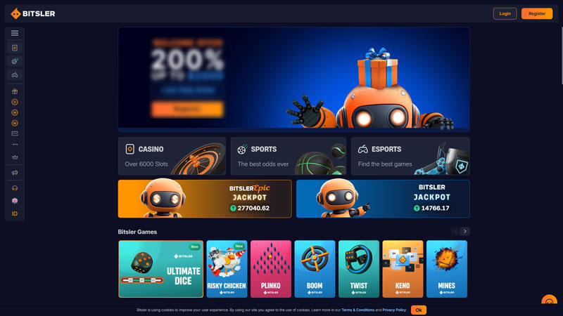 bitsler lobby screenshot