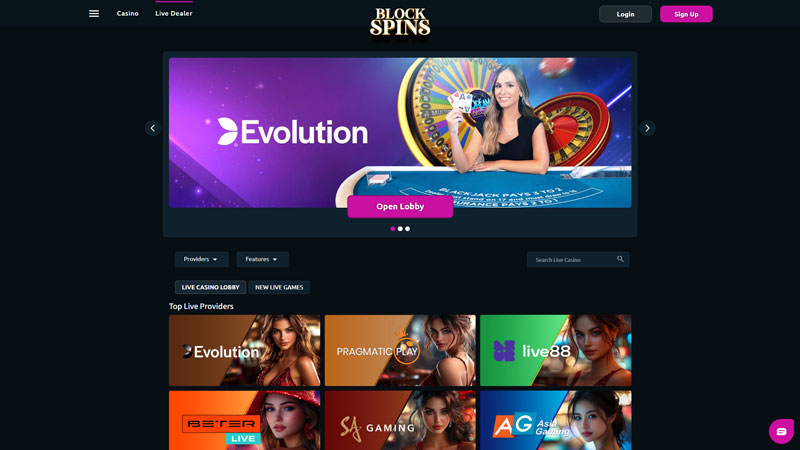blockspins live screenshot