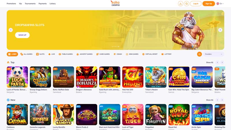 Thumbnail boho-casino lobby