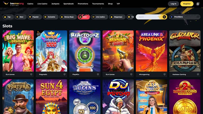 boomerang-casino slots screenshot