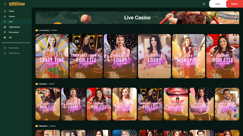 boomerino live screenshot