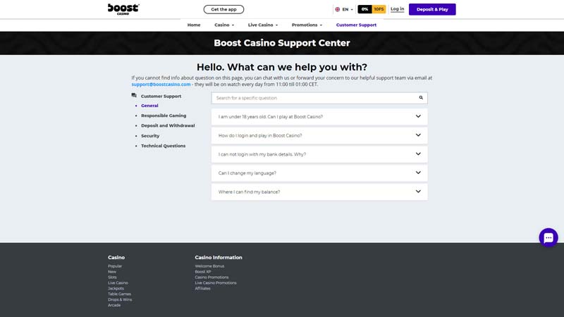 Thumbnail boost-casino support