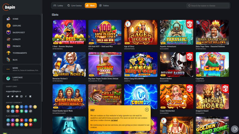 bspin slots screenshot