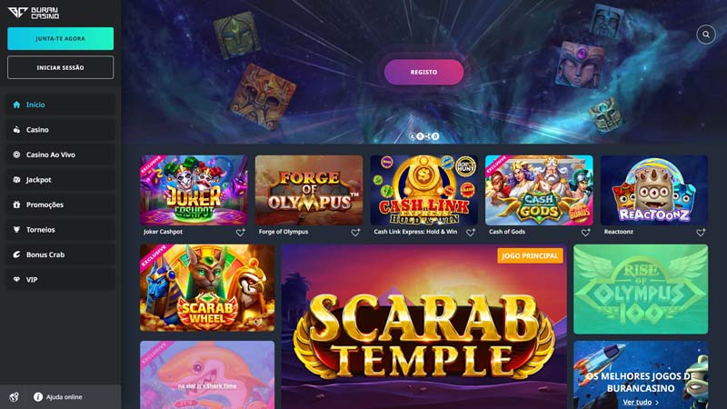 buran-casino lobby screenshot