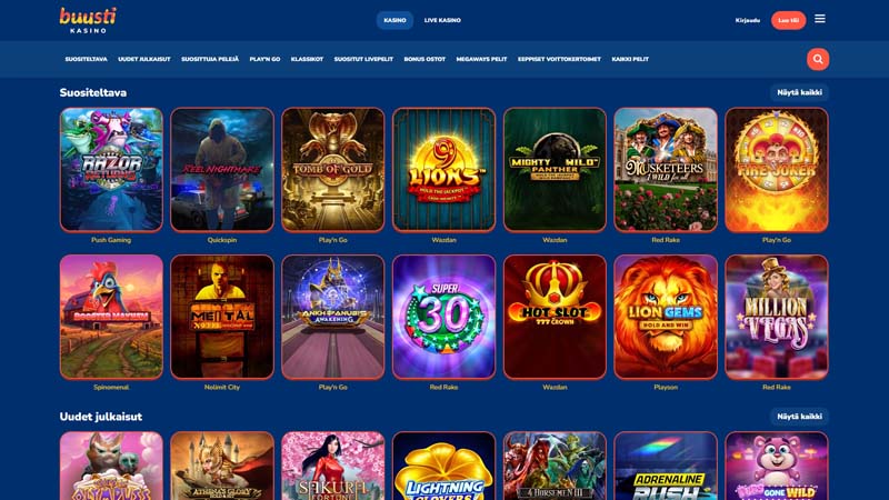 buusti slots screenshot