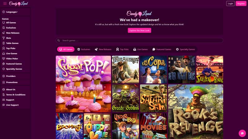 candyland lobby screenshot