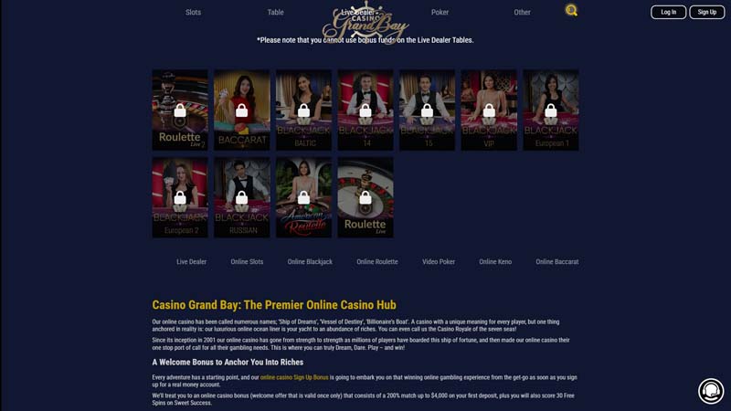 casino-grandbay live screenshot