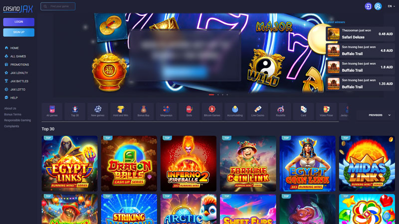 casino-jax lobby screenshot