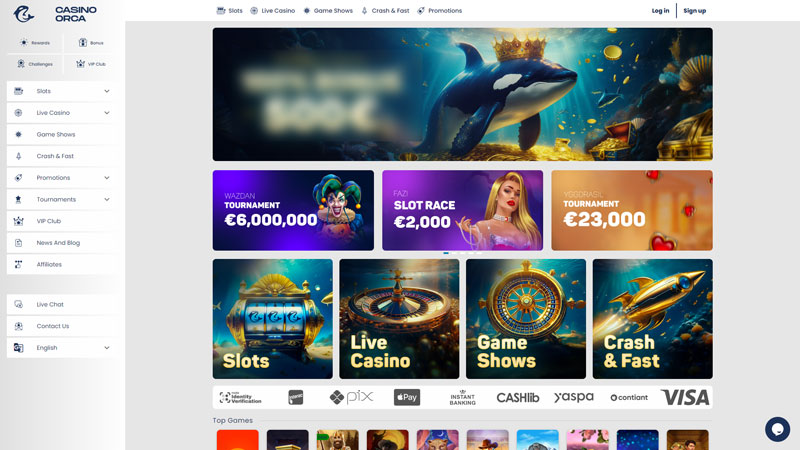 casino-orca lobby screenshot