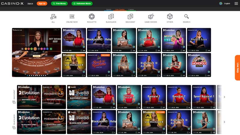 casino-x live screenshot