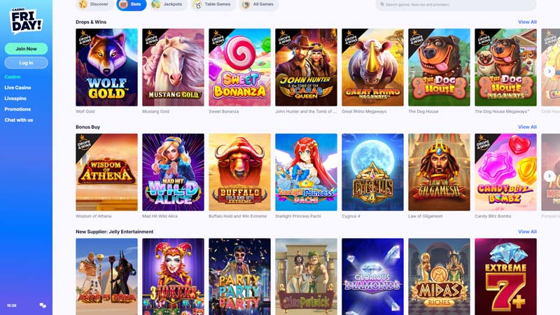 casinofriday slots screenshot