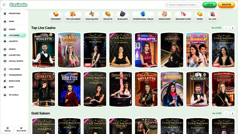 casinolo live screenshot