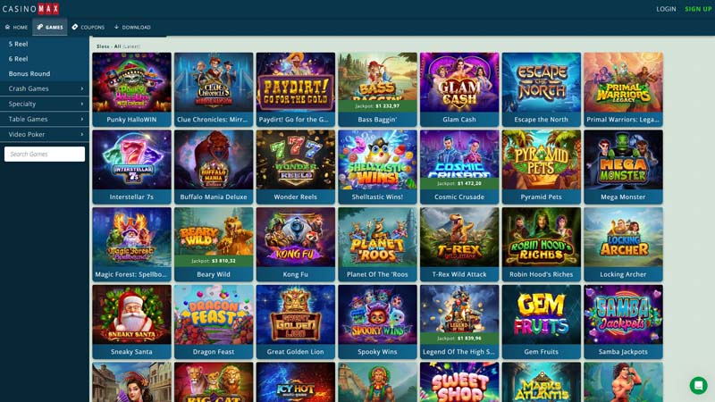 casinomax slots screenshot