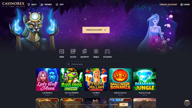 Thumbnail casinorex lobby