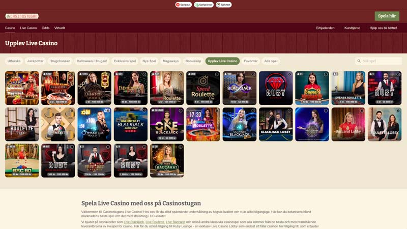 casinostugan live screenshot