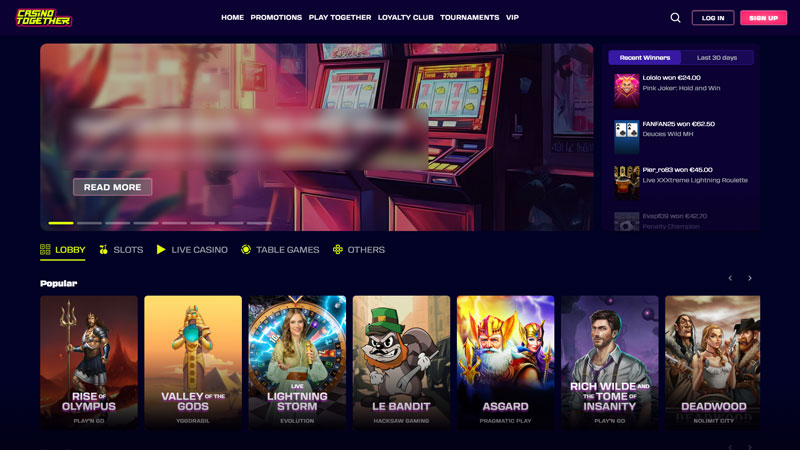 Thumbnail casinotogether lobby