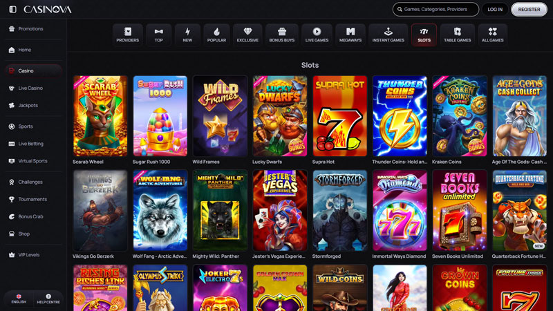 casinova slots screenshot