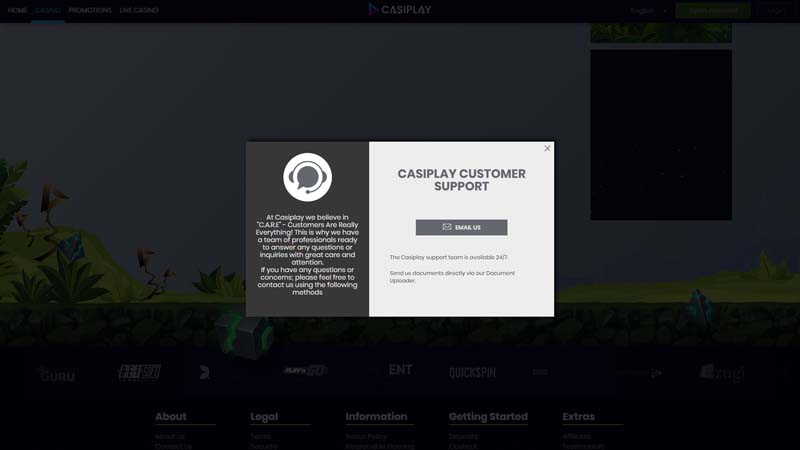 Thumbnail casiplay-casino support