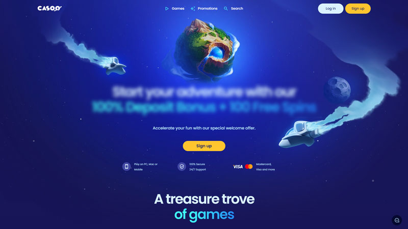 casoo-casino lobby screenshot